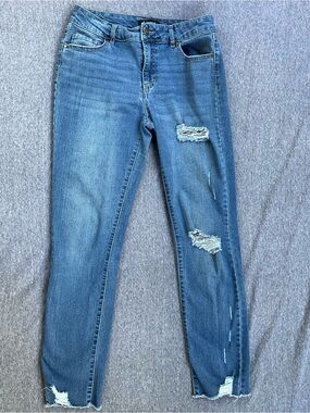 d.jeans Distressed Raw Hem Skinny Jeans Size 6